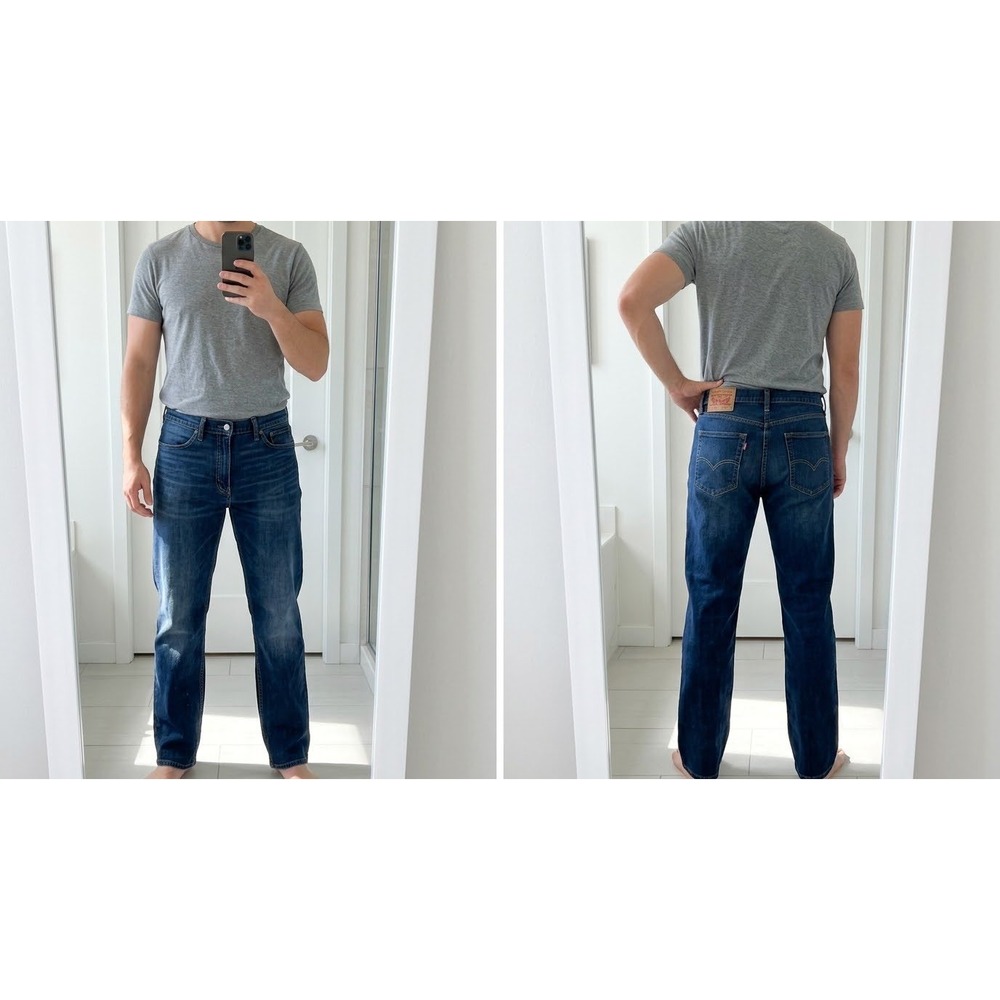 Levi's 541 Athletic Fit Taper Jeans Mens 34x32 Medium Wash Stretch PC9-181810074